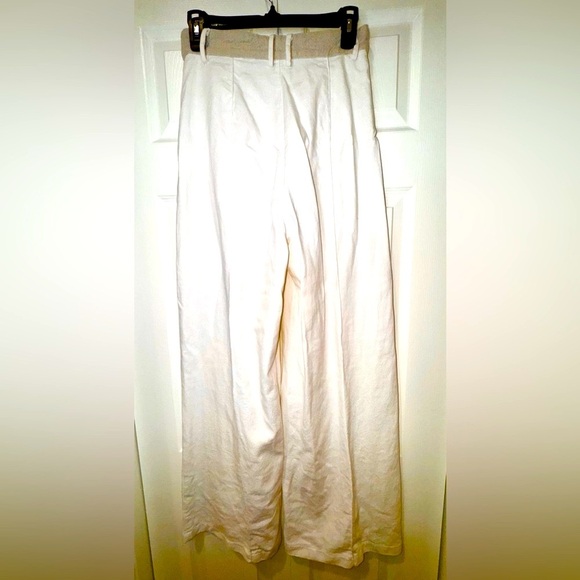 Meshki off White Wide-Leg Linen blend Pants. Size Medium. EUC. - Picture 12 of 12